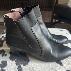 Taryn Rose Black Ankle Booties with Sleek Design